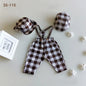 Newborn Boy Photo Outfit – Romper, Hat & Suspenders Set