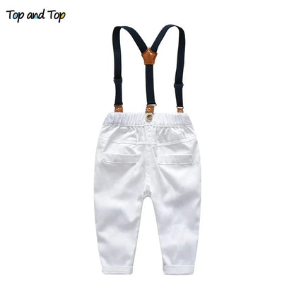 Conjunto Elegante con Tirantes y Corbatín para Niño