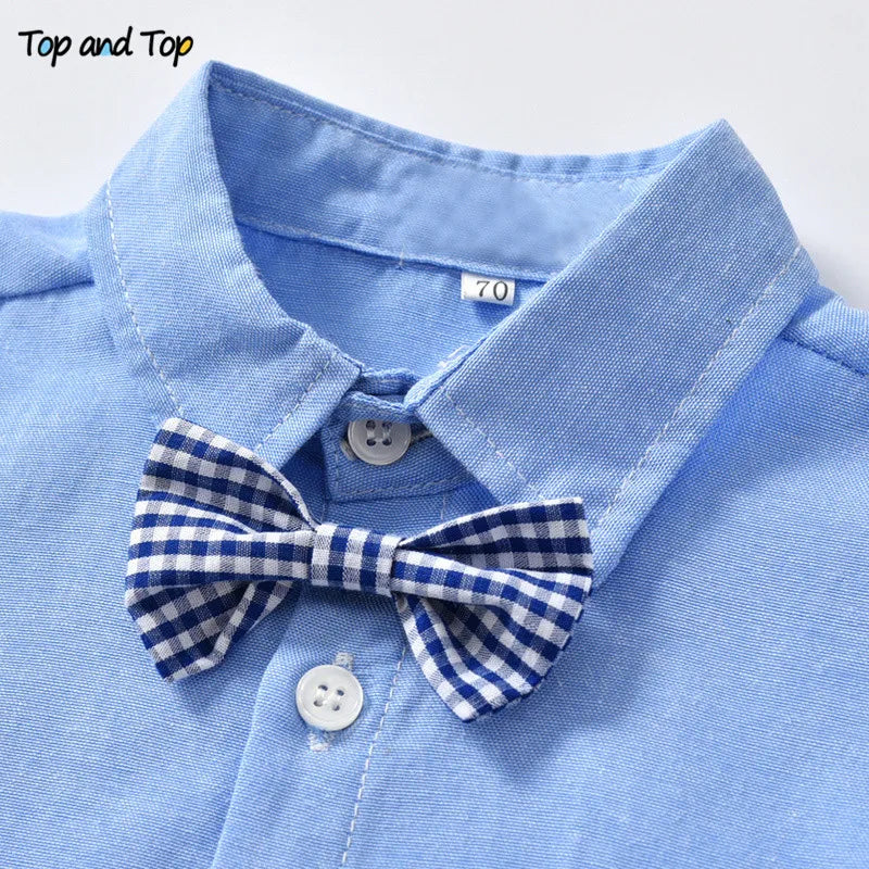 Conjunto Elegante con Tirantes y Corbatín para Niño