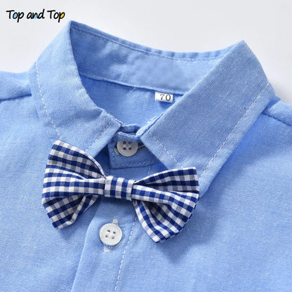 Conjunto Elegante con Tirantes y Corbatín para Niño