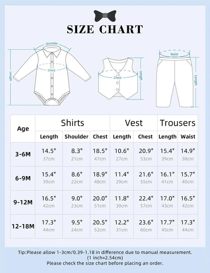 Traje Formal con Chaleco para Bebé