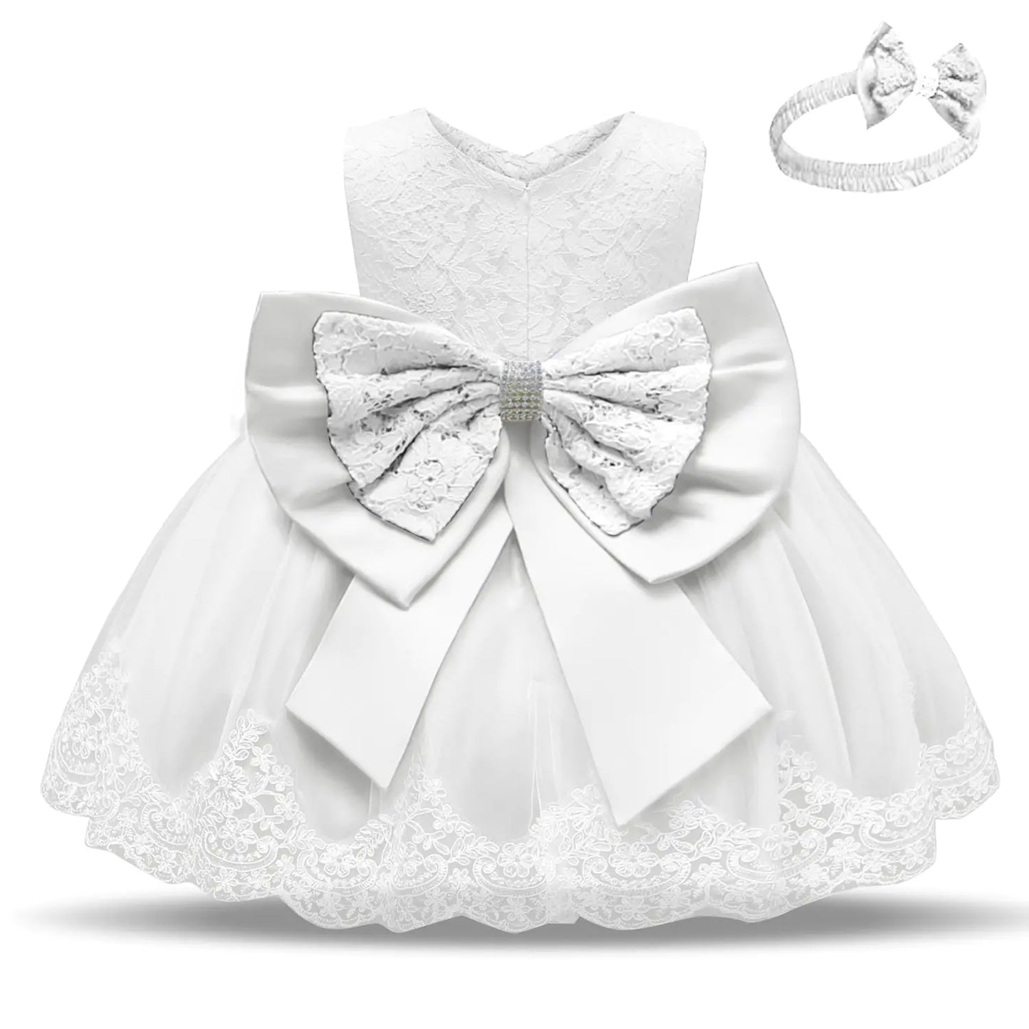 "White Baptism Dress for Baby Girls & Toddlers"