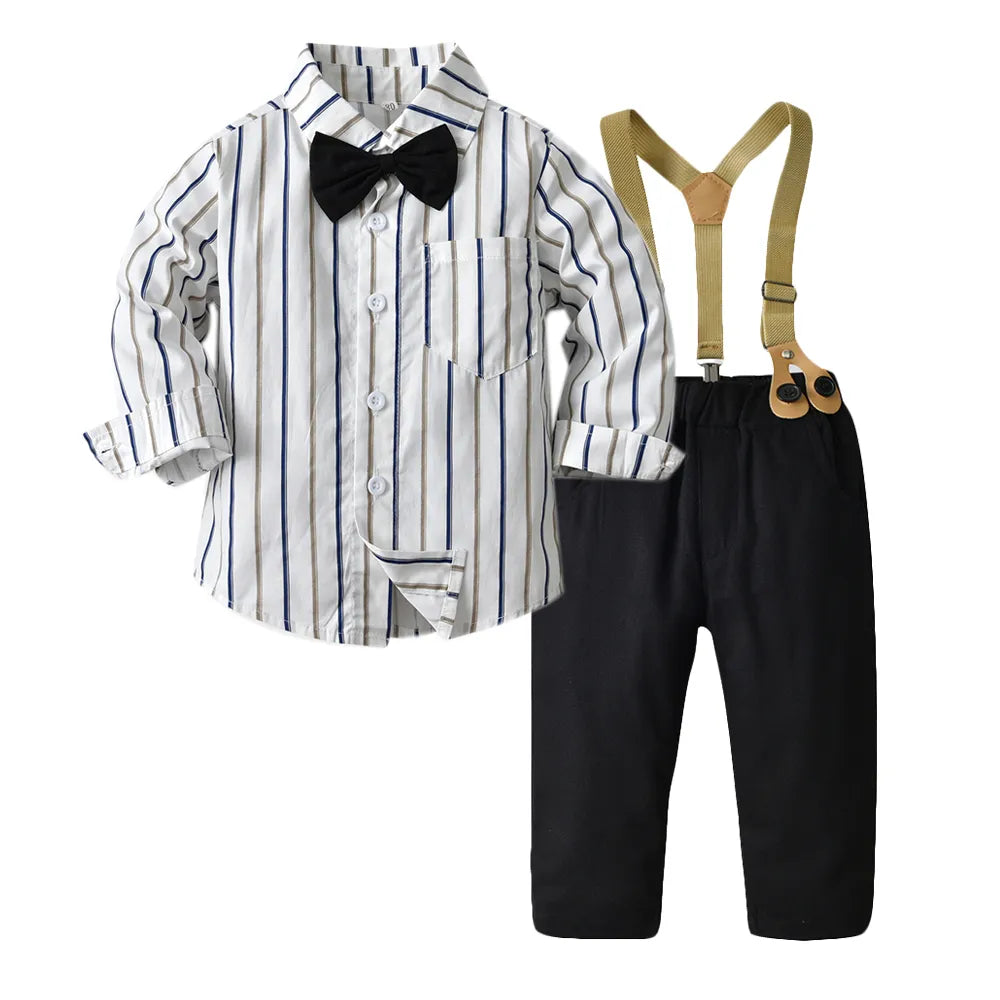 Top and Top Baby Boy Gentleman Outfit – 3-Piece Plaid Vest Set for 0–6Y