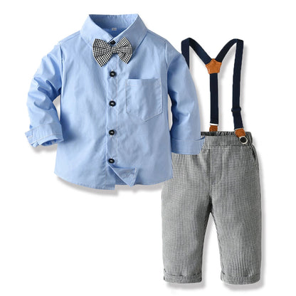 Top and Top Baby Boy Gentleman Outfit – 3-Piece Plaid Vest Set for 0–6Y