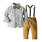 Top and Top Baby Boy Gentleman Outfit – 3-Piece Plaid Vest Set for 0–6Y