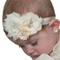 Bloomposh Baby Headbands Hairbands Hair Bows Elastics Handmade Hair Accessories for Baby Girls Newborn Infant Toddlers Kids (Ivory)